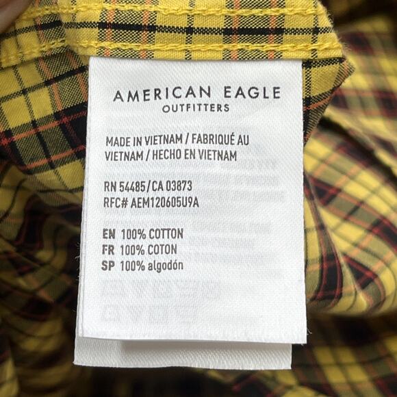 American Eagle Men's XXL Plaid Classic Fit Button Down Shirt Size XXL Preppy - Picture 5 of 11